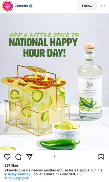 21seeds Happy Hour Day social media campaign