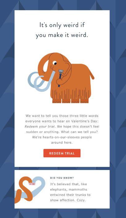 Harry's Shave Club Valentine's Day email